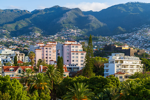 Cityscape Funchal on the beautiful island Madeira, Portugal.