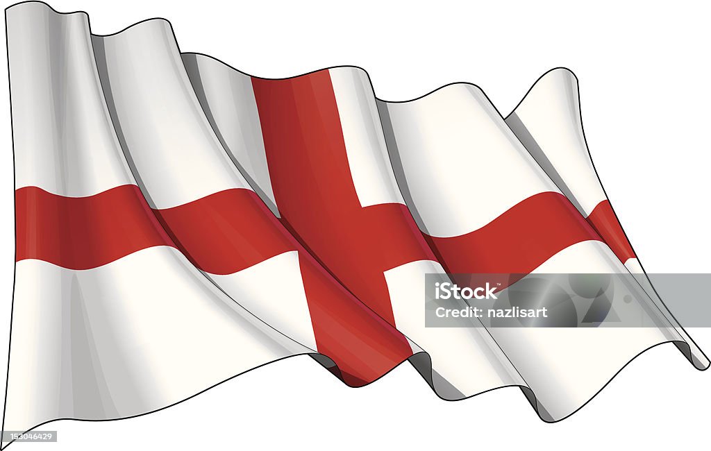 Bandiera dell'Inghilterra - arte vettoriale royalty-free di A forma di croce