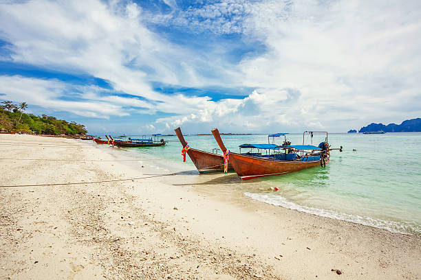 istock Traditional Thai boats 153046436