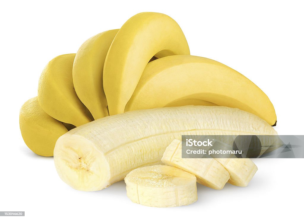 Ripe bananas Ripe bananas isolated on white Banana Stock Photo