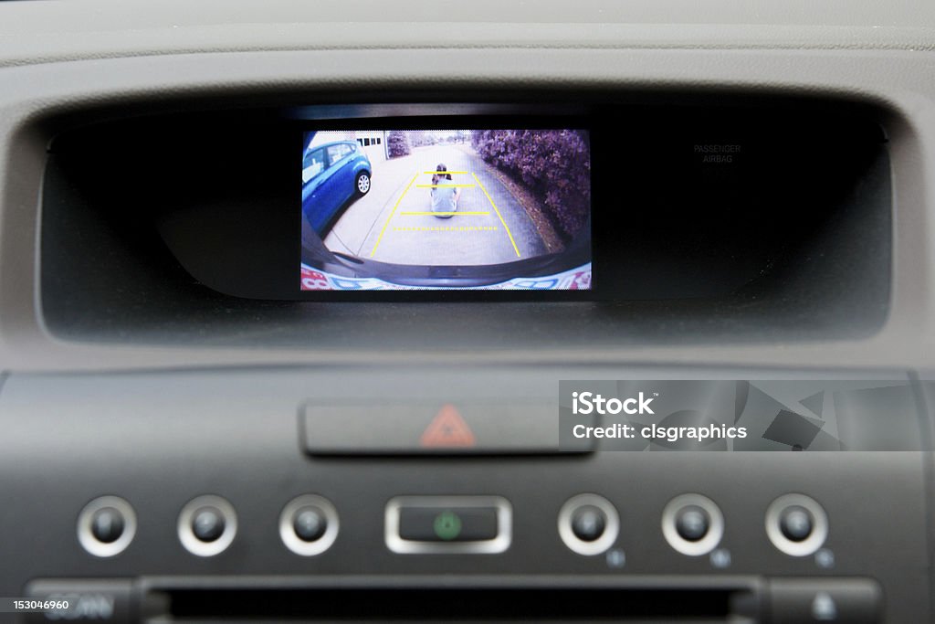 Fahrzeug wieder nach oben Kamera zeigt das dashboard - Lizenzfrei Kamera Stock-Foto