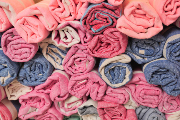 istock colorful fabrics, bedspreads and kerchiefs with different oriental patterns. 1530505001