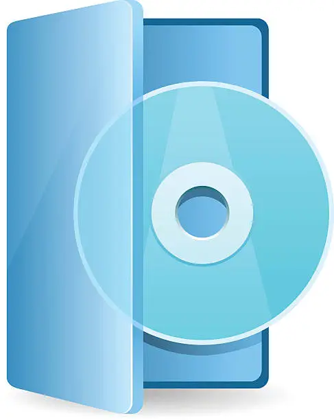 Vector illustration of Blank Case and DVD