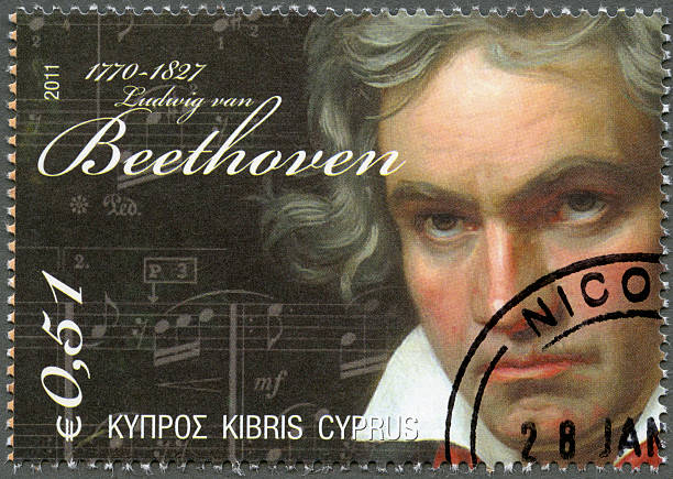 Postage stamp Cyprus 2011 Ludwig van Beethoven (1770-1827) Postage stamp Cyprus 2011 printed in Cyprus shows Ludwig van Beethoven (1770-1827), circa 2011 ludwig van beethoven stock pictures, royalty-free photos & images