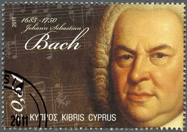 Postage stamp Cyprus 2011 stamp printed in Cyprus shows Johann Sebastian Bach (1685-1750), circa 2011