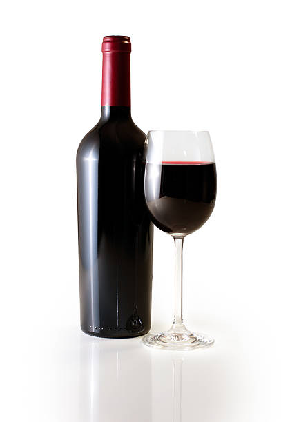 istock bottle and glass with red wine 153053491