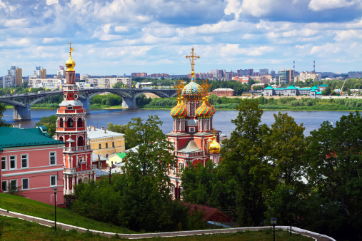 Summer view of historic district of Nizhny Novgorod. Russia