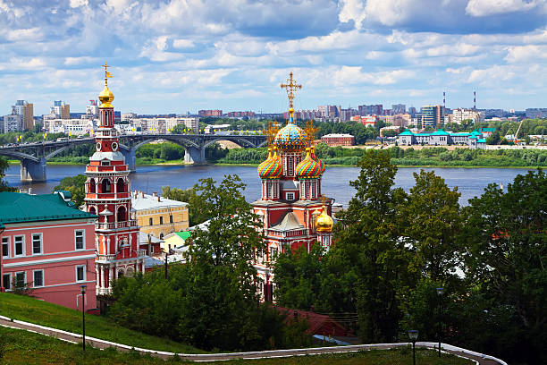 historic district of Nizhny Novgorod Summer view of historic district of Nizhny Novgorod. Russia nizhny novgorod stock pictures, royalty-free photos & images