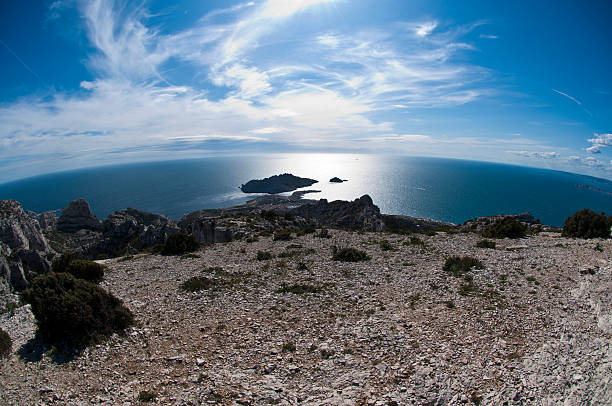 view of the goudes from the heights of Marseille