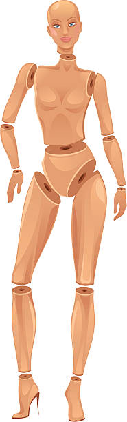 illustrations, cliparts, dessins animés et icônes de poupée - mannequin naked female doll