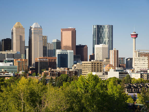 Calgary Downtown vista stock photo