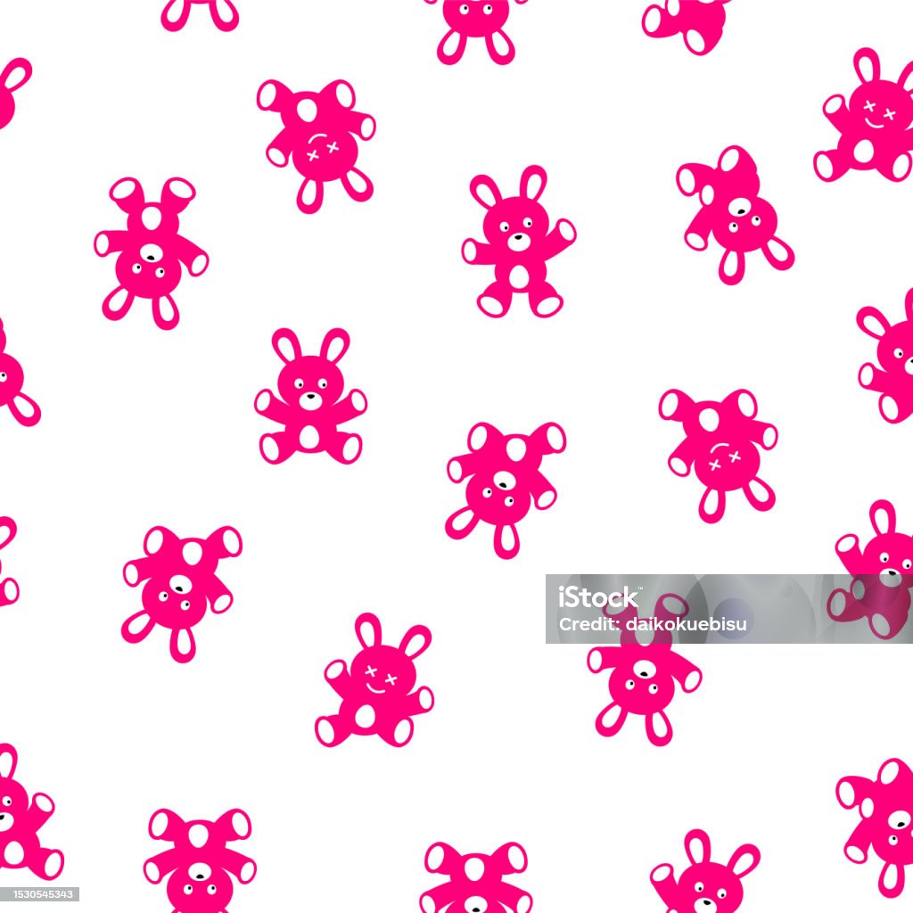 Cute Rabbit Pattern Suitable For Textiles Stock Illustration - Download ...