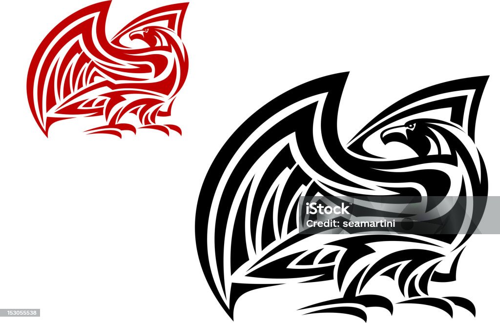 Tribal eagle mascot - arte vectorial de Agresión libre de derechos