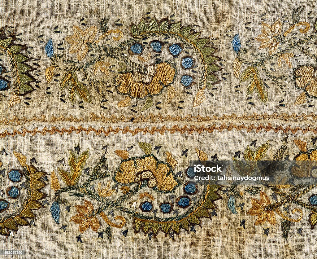 Embroidery Embroidery (ottoman) Antique Stock Photo