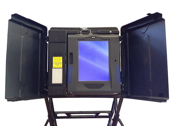 máquina de voto isolada no branco - urna eletrônica - fotografias e filmes do acervo