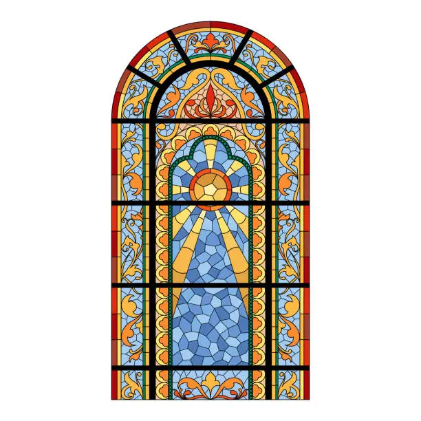 Vector illustration of Vertical catholic picture.