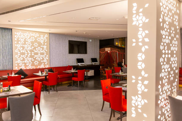 istock Interior of stylish bright italian restaurant 1530593916