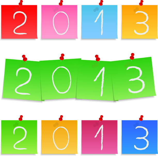 새해 2013 년 - 2013 2012 green year stock illustrations