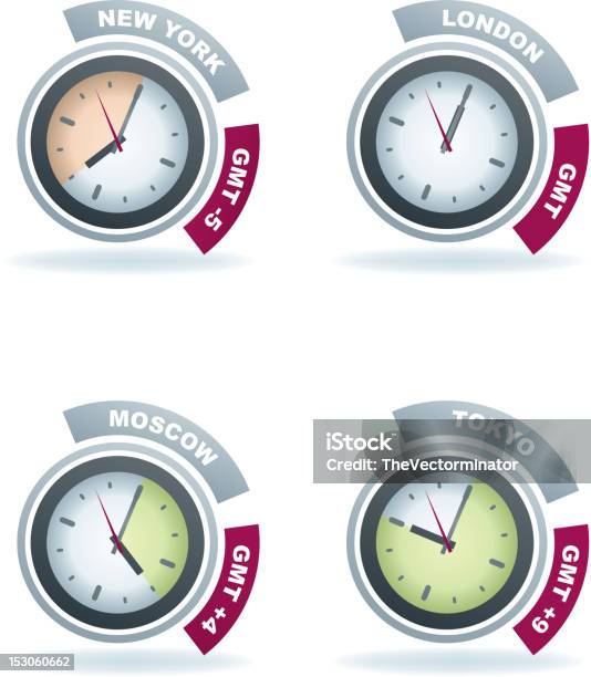 Office Supply Stock Illustration - Download Image Now - Blue, Clock, Gray Color