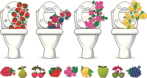 fragrant miski - toilet public restroom air freshener cleaning stock illustrations