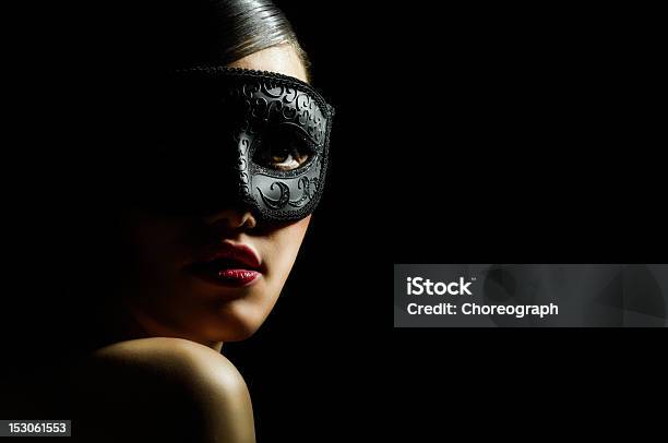 Masquerade Mask Stock Photo - Download Image Now - Women, Costume, One Woman Only