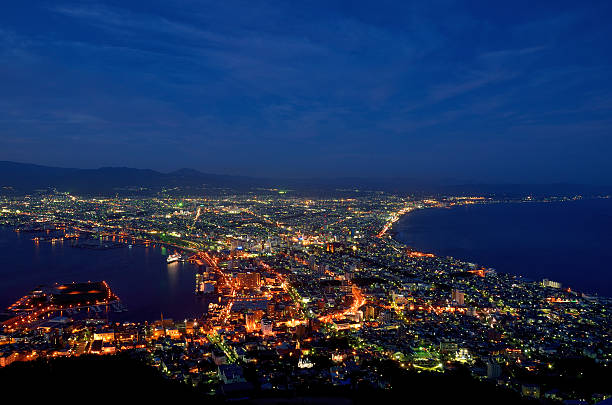 Night view of Hakodate, Hokkaido, Japan. Night view of Hakodate, Hokkaido, Japan. hakodate stock pictures, royalty-free photos & images