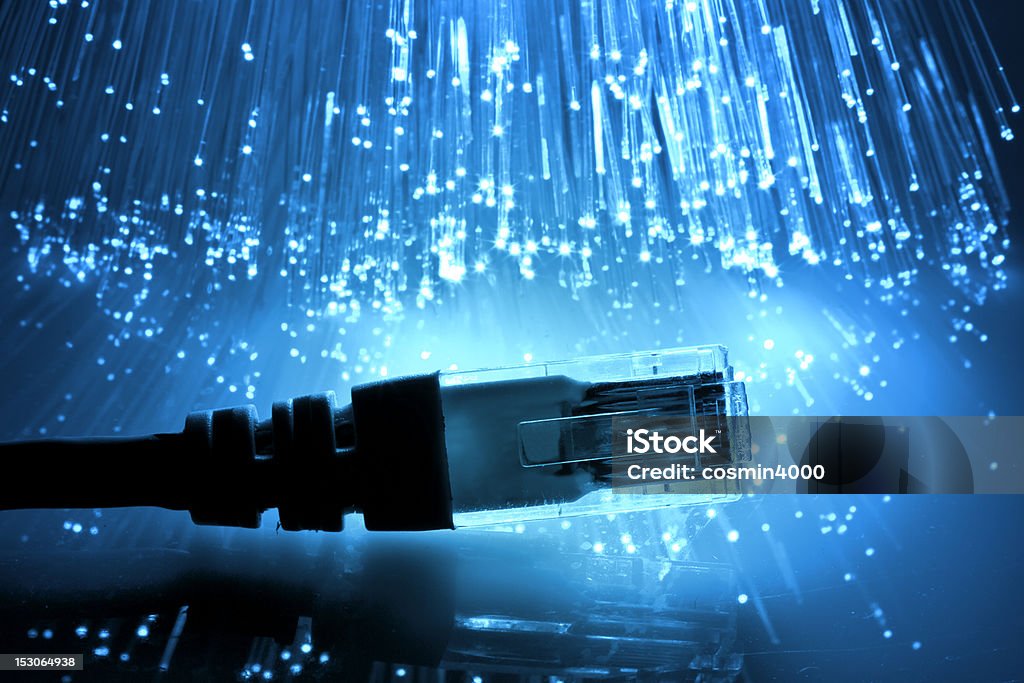 Concepto de internet - Foto de stock de Fibra óptica libre de derechos
