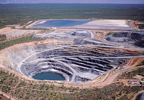 Uranium mine Ranger Uranium mine in the  Northern Territory,Australia. open pit mine photos stock pictures, royalty-free photos & images