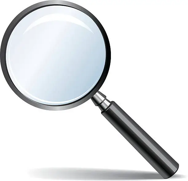 Vector illustration of Magnifying glass to help look closer at objects 