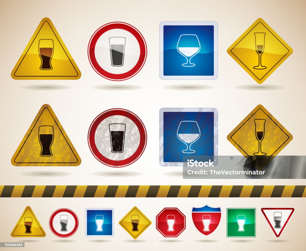 Alkohol Gläser - Lizenzfrei Alkoholisches Getränk Vektorgrafik