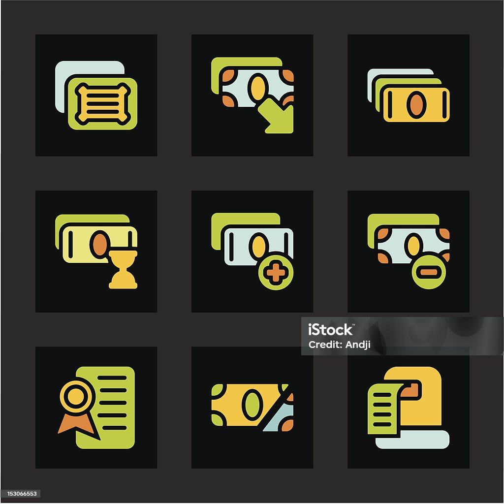 Ícone de cores série de ícones de finanças - Vetor de Acordo royalty-free