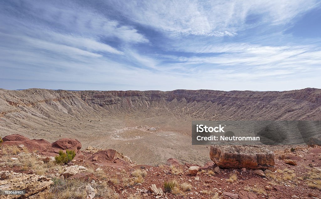 Barringer Crater Meteor impact crater in Arizona, USA Arizona Meteor Crater Stock Photo