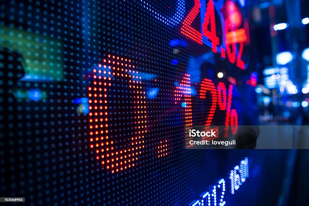 Anzeige stock market Diagrammen - Lizenzfrei Börse Stock-Foto