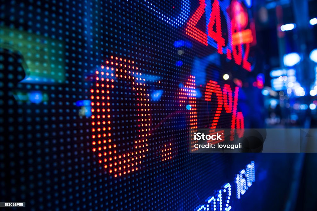表示株式マーケットチャート - 株式�市場のロイヤリティフリーストックフォト