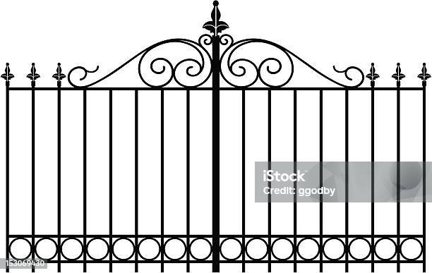 Wrought Iron4 Stock Illustration - Download Image Now - Gate, Iron - Metal, Victorian Style