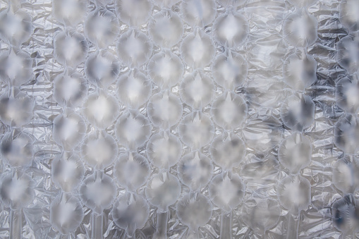Picture of the surface of the bubble wrap (chpok air) for delivery.