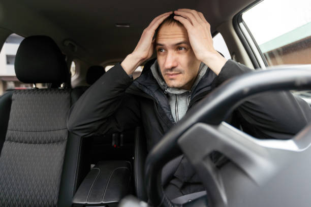 istock Rude man driving his car and arguing a lot 1530703458