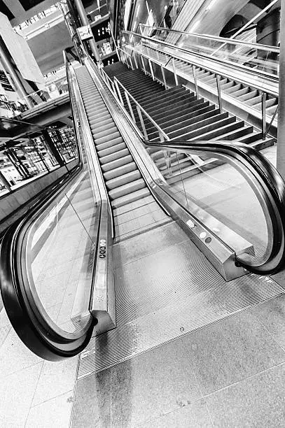 Escalator in Berlin station.