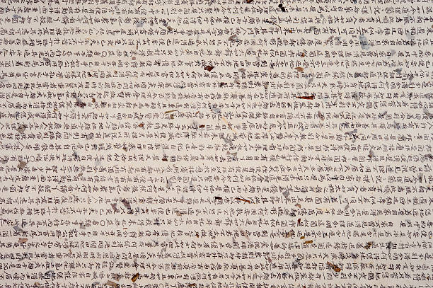 istock Rice paper with Chinese characters 153070727