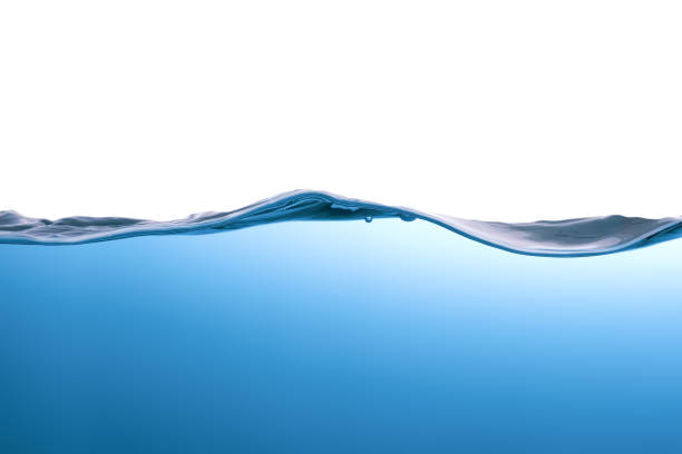 istock Water surface movement. white background. Movement. Close-up view. 1530709011