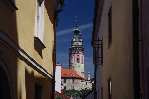 Cesky Krumlov city old town Czech