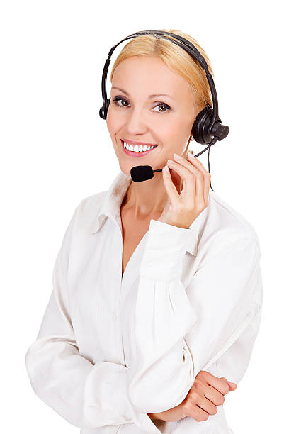 콜 센터 운영기사 - hotel reception customer service representative headset receptionist 뉴스 사진 이미지