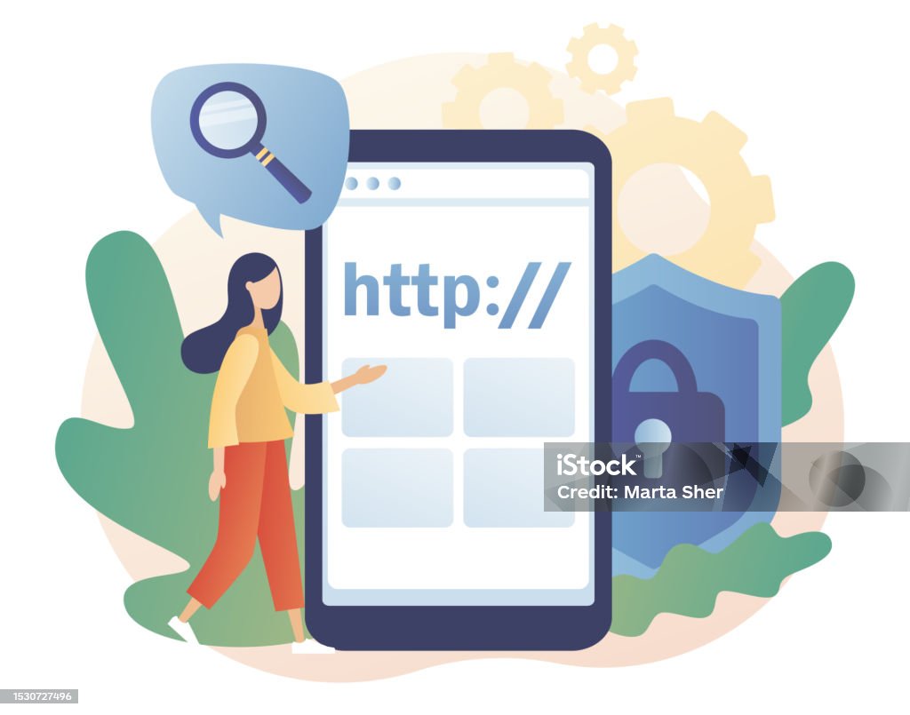 Http Data Web Page On Smartphone Screen Hypertext Transfer Protocol ...