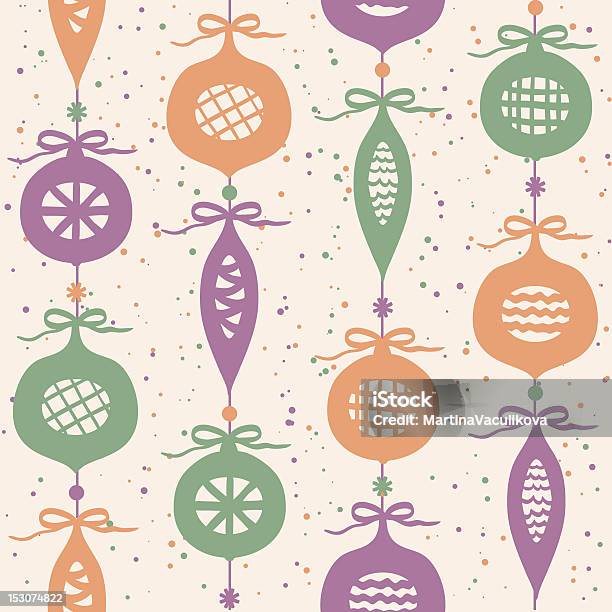 Motif Sans Couture De Noël De Boules Vecteurs libres de droits et plus d'images vectorielles de Abstrait - Abstrait, Art, Art et Artisanat