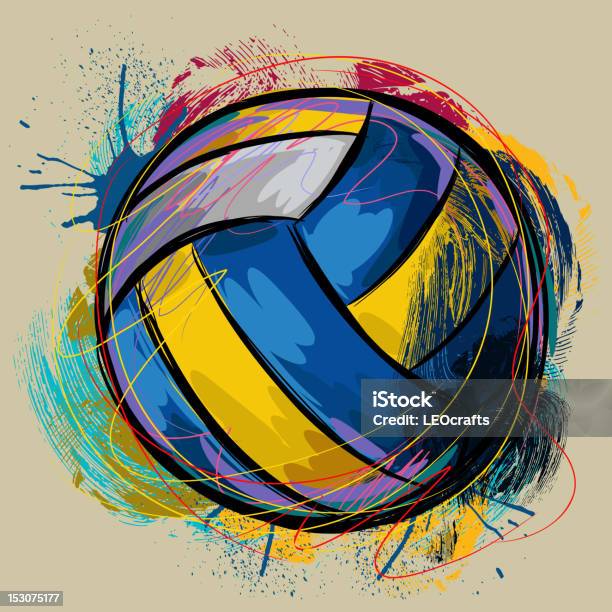 Colorful Volleyball Stock Illustration - Download Image Now - Volleyball - Sport, Volleyball - Ball, Vector