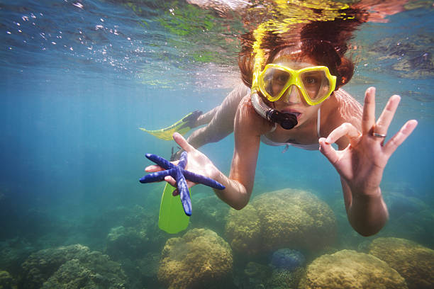 istock girl in scuba mask holding starfish 153075217