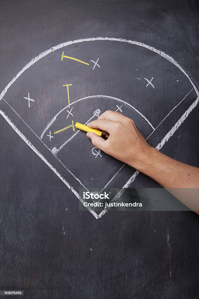 Difensiva posizionamento di Baseball - Foto stock royalty-free di Baseball