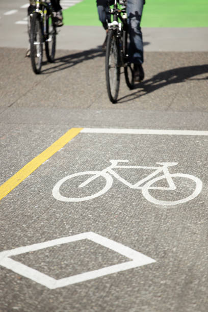 istock Bicycle lane in Vancouver, Canada  153077854