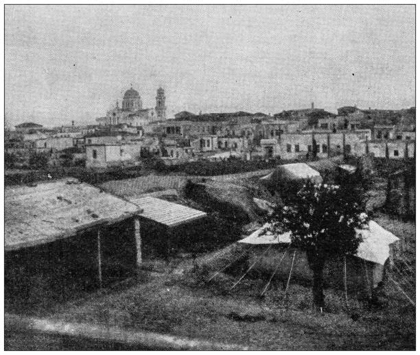 istock Antique image from British magazine: Conflict in Crete, Heraklion 1530779479