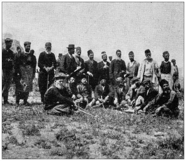 istock Antique image from British magazine: Conflict in Crete, Cretan Chiefs 1530781073